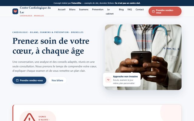 Exemple de site pour Cardiologie (démo)