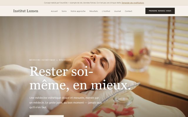 Exemple de site pour Médecine esthétique (démo)