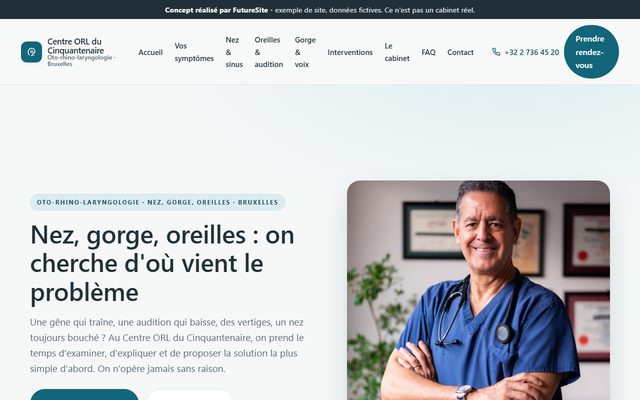 Exemple de site pour ORL (démo)