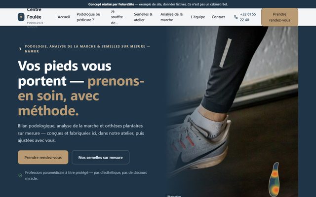 Exemple de site pour Podologie (démo)