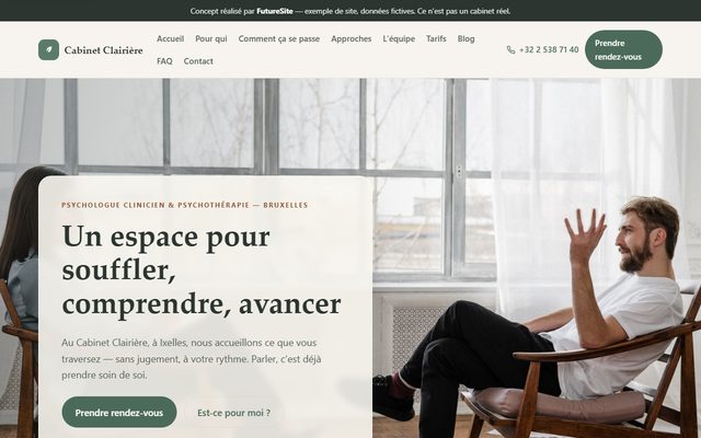 Exemple de site pour Psychologie / Psychiatrie (démo)