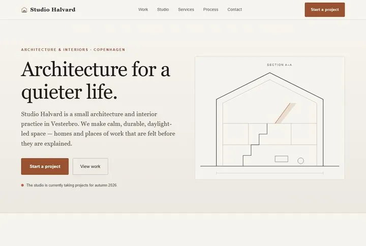 Studio Halvard — site web créé par FutureSite (démo)