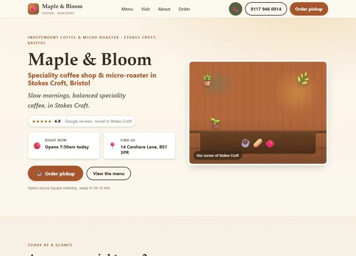Maple & Bloom — site web créé par FutureSite (démo)