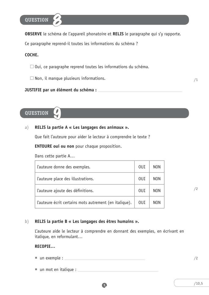 Exercice du questionnaire CEB 2015, page 137