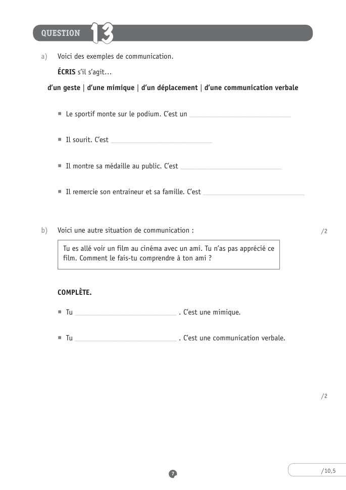 Exercice du questionnaire CEB 2015, page 139