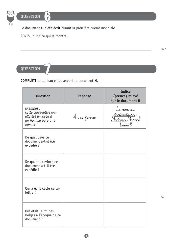 Exercice du questionnaire CEB 2015, page 78
