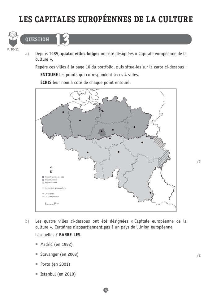 Exercice du questionnaire CEB 2015, page 84