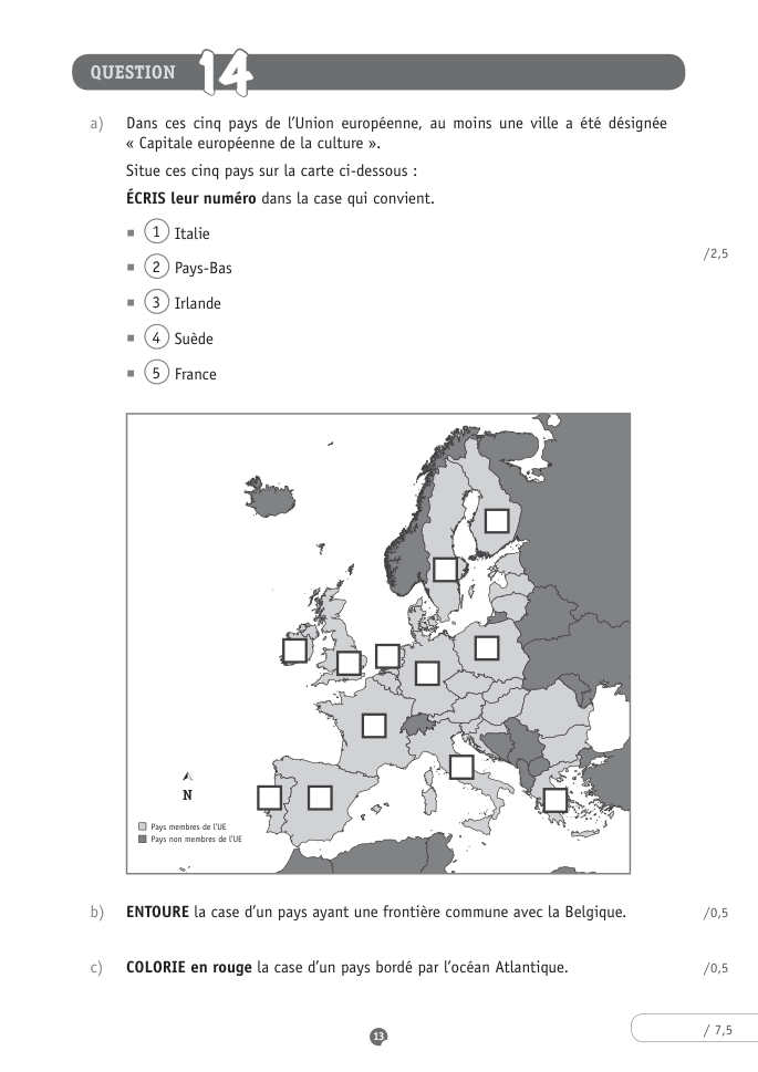 Exercice du questionnaire CEB 2015, page 85
