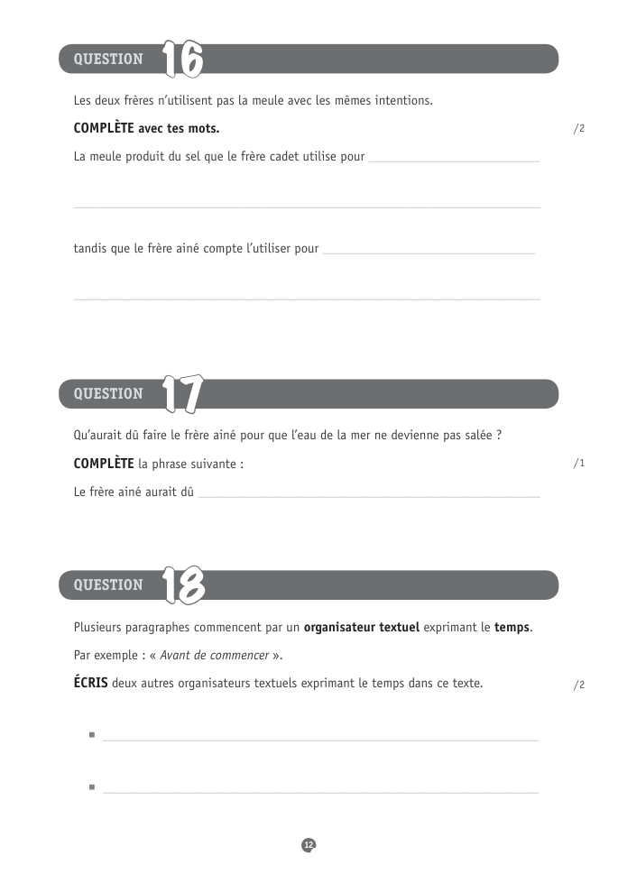 Exercice du questionnaire CEB 2016, page 12