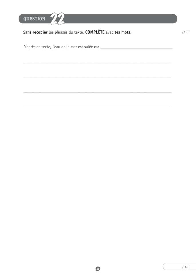 Exercice du questionnaire CEB 2016, page 15