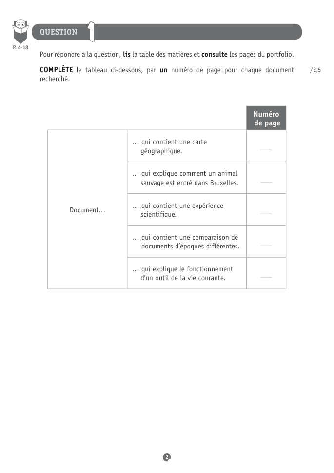 Exercice du questionnaire CEB 2016, page 42