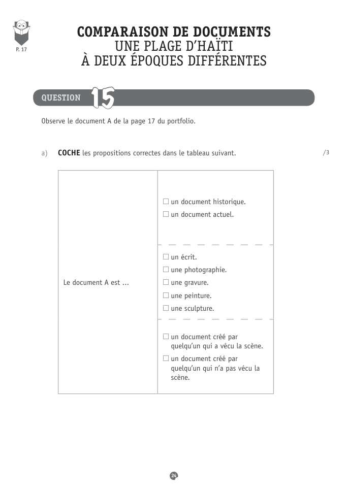 Exercice du questionnaire CEB 2016, page 64
