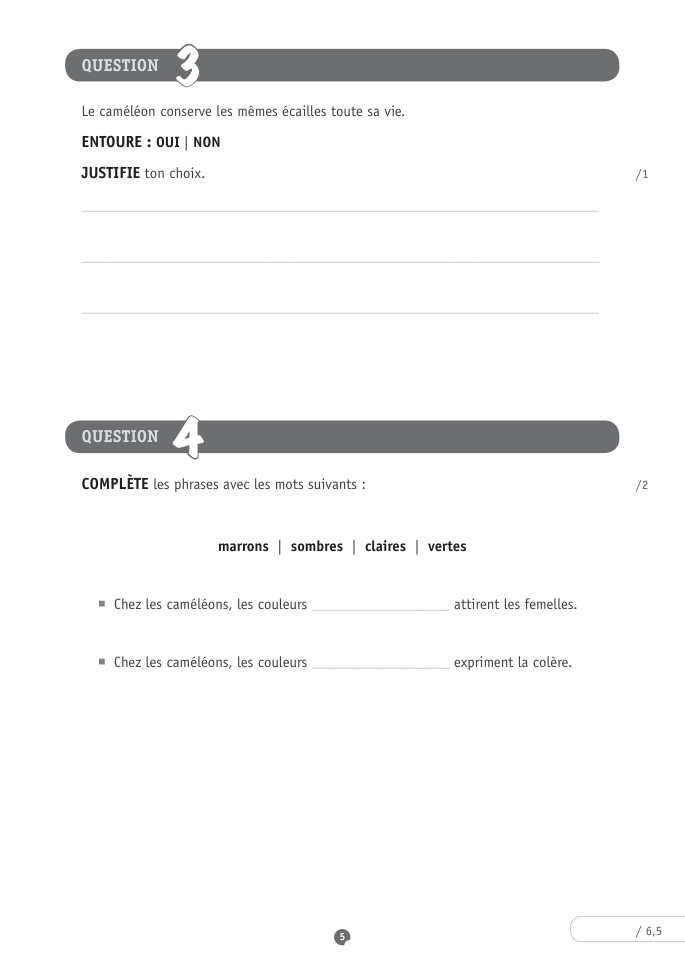 Exercice du questionnaire CEB 2016, page 73