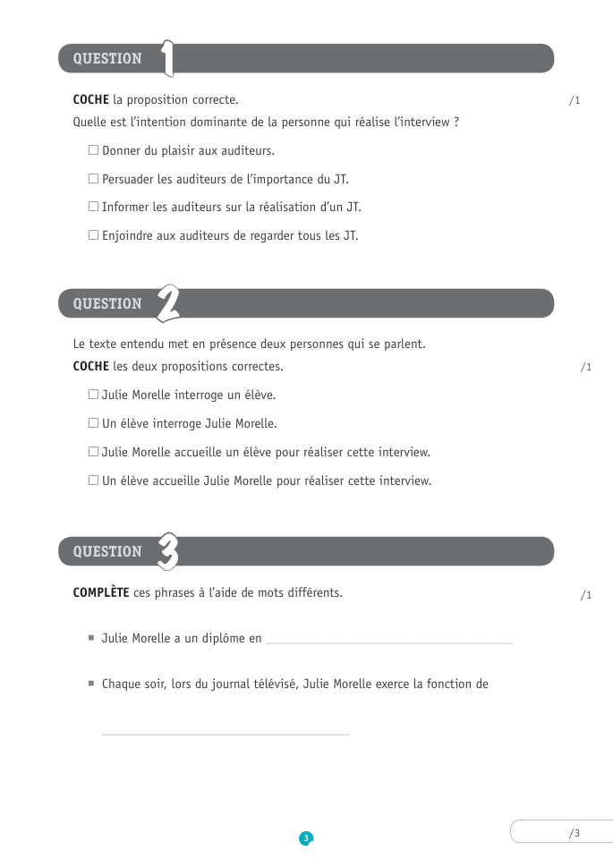 Exercice du questionnaire CEB 2017, page 135