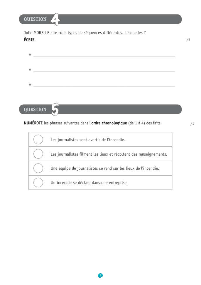 Exercice du questionnaire CEB 2017, page 136