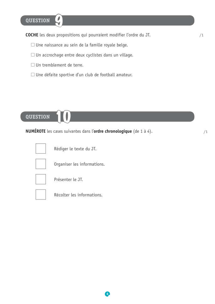 Exercice du questionnaire CEB 2017, page 138