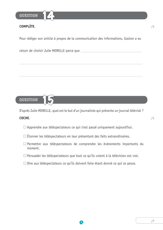 Exercice du questionnaire CEB 2017, page 141