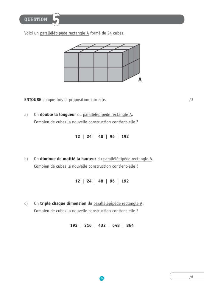 Exercice du questionnaire CEB 2017, page 41
