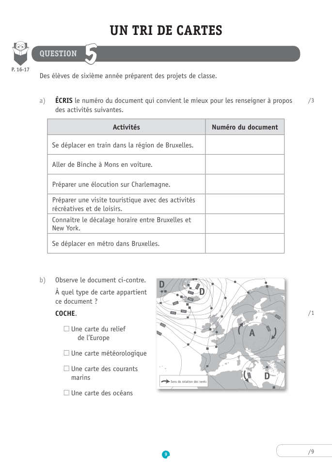 Exercice du questionnaire CEB 2017, page 65