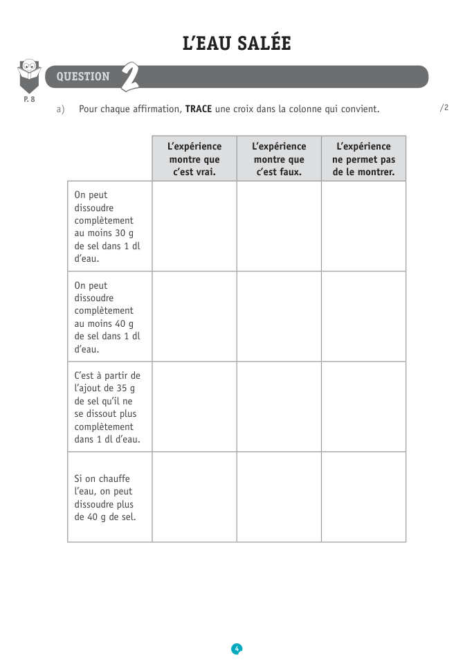 Exercice du questionnaire CEB 2017, page 92