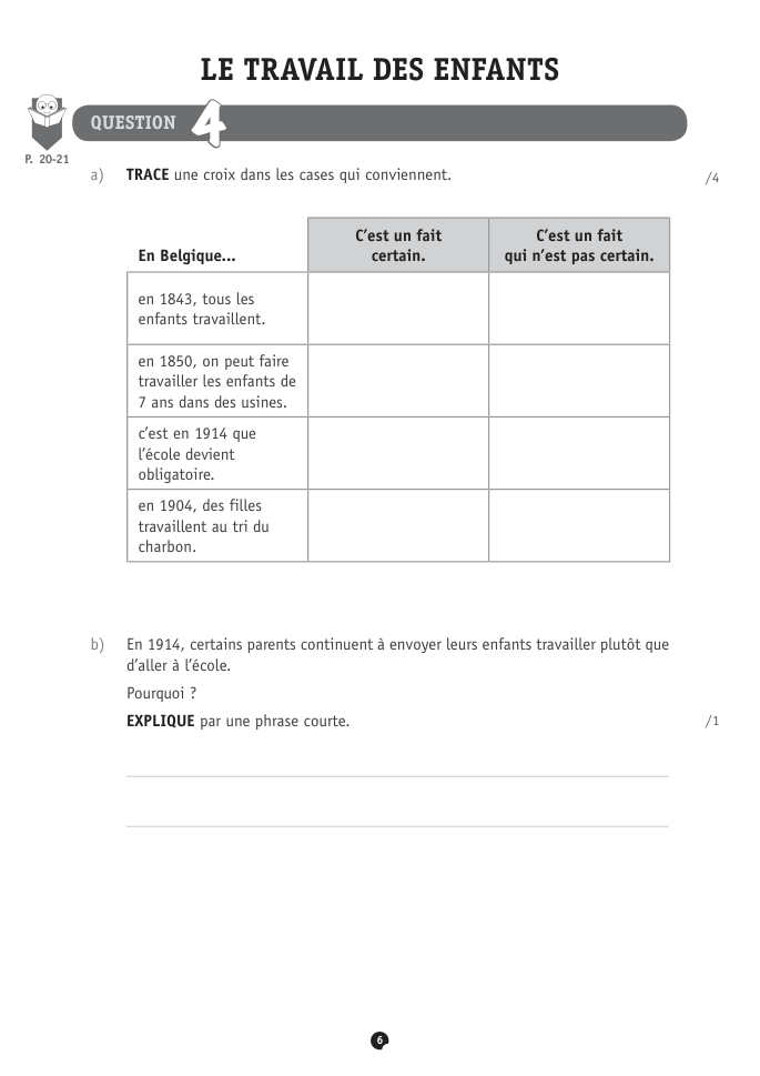 Exercice du questionnaire CEB 2018, page 106