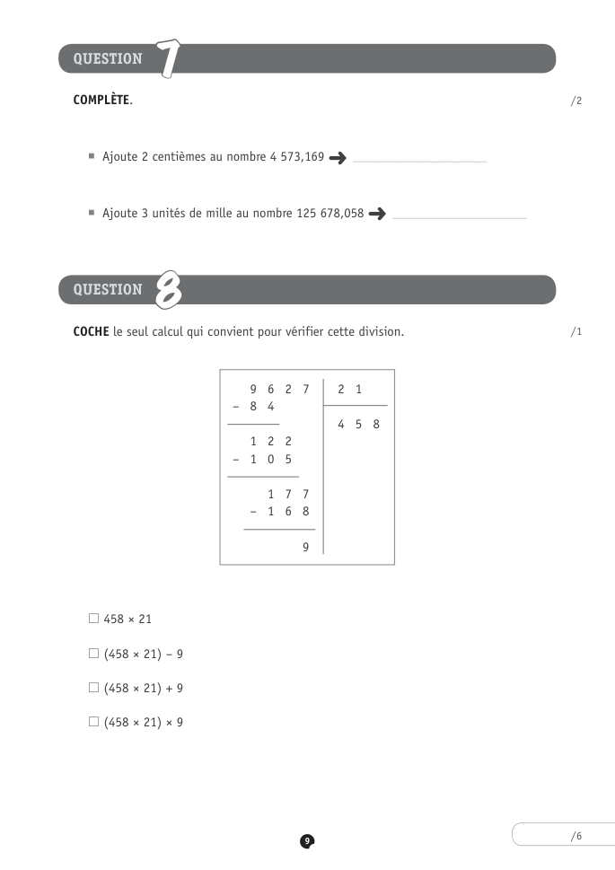 Exercice du questionnaire CEB 2018, page 133