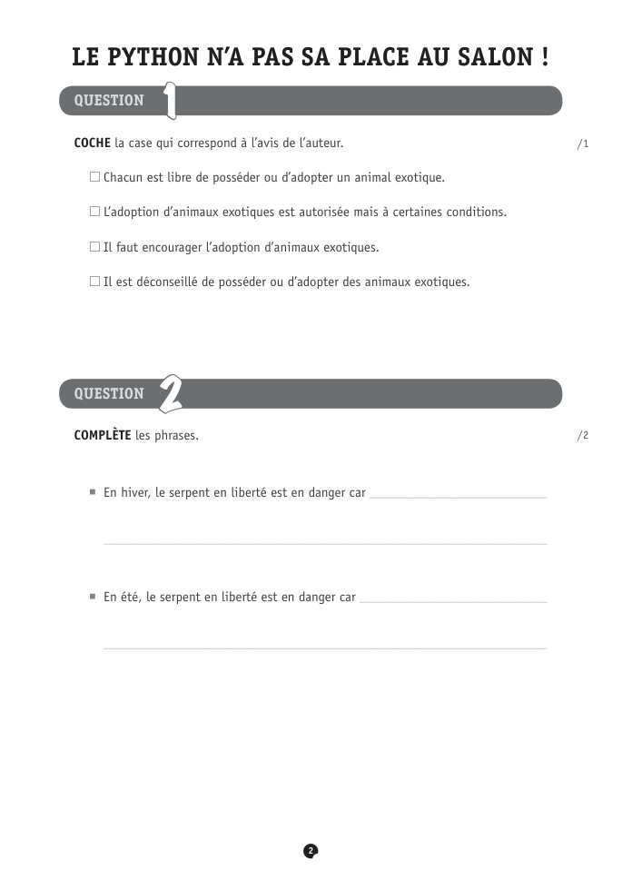 Exercice du questionnaire CEB 2018, page 146
