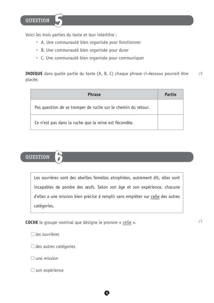 Exercice du questionnaire CEB 2018, page 94