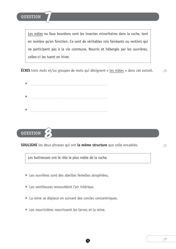 Exercice du questionnaire CEB 2018, page 95