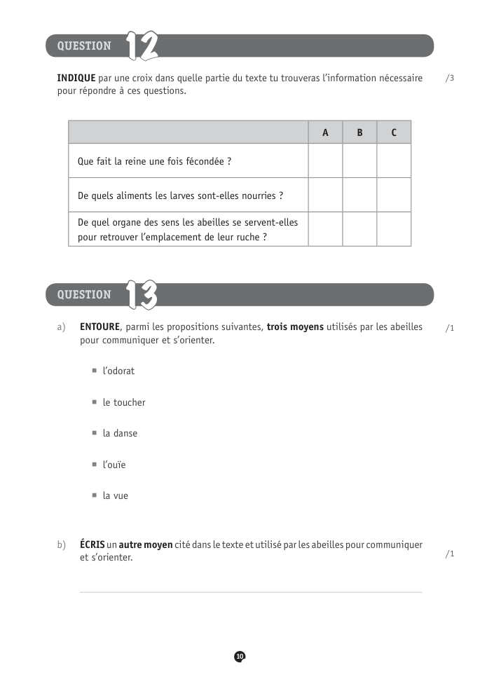 Exercice du questionnaire CEB 2018, page 98