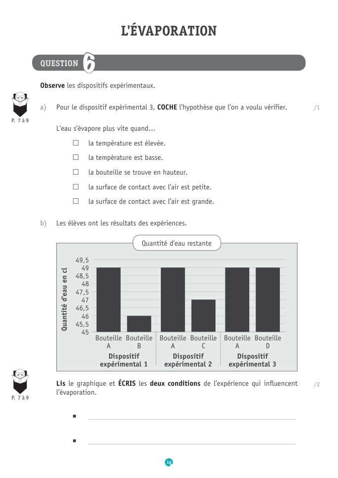 Exercice du questionnaire CEB 2019, page 132
