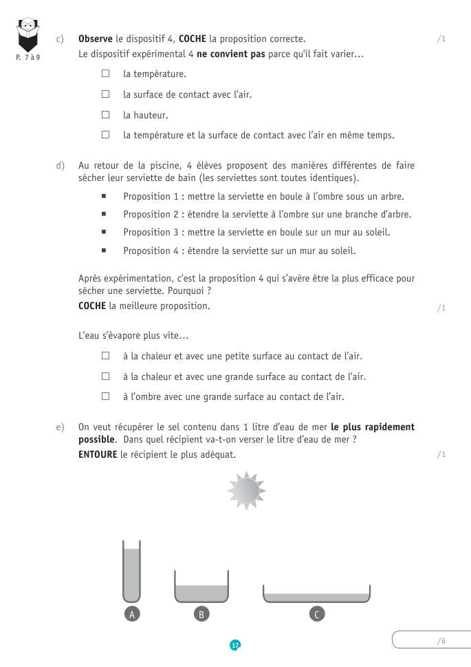 Exercice du questionnaire CEB 2019, page 133