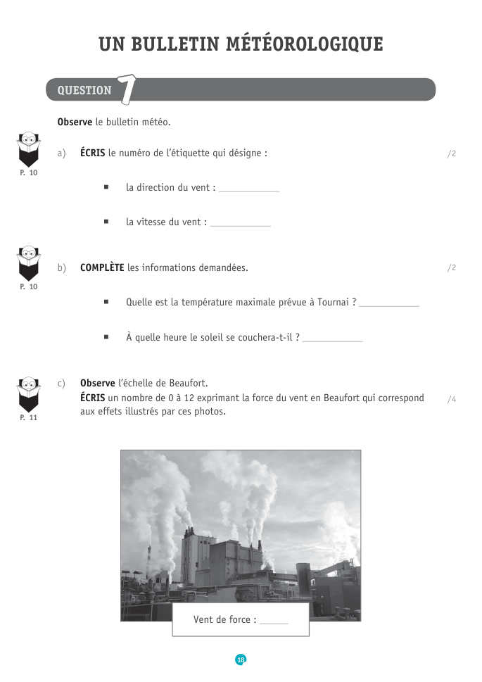 Exercice du questionnaire CEB 2019, page 134