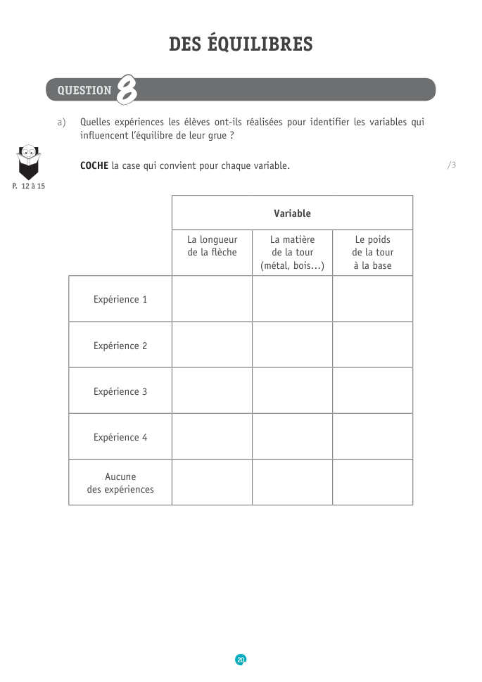 Exercice du questionnaire CEB 2019, page 136