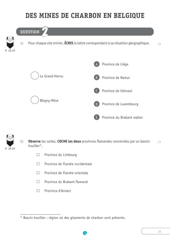 Exercice du questionnaire CEB 2019, page 145