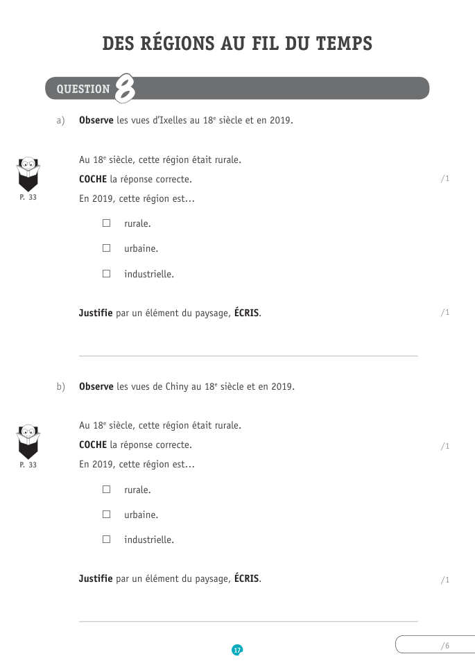 Exercice du questionnaire CEB 2019, page 157