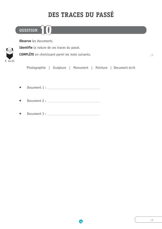 Exercice du questionnaire CEB 2019, page 159