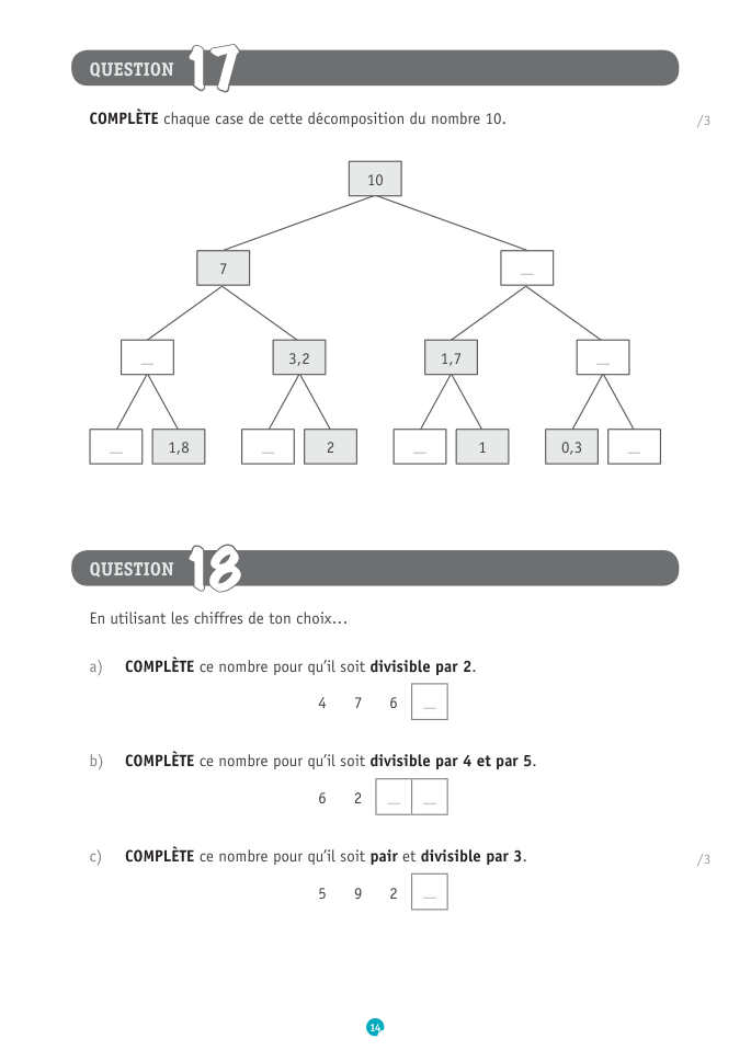 Exercice du questionnaire CEB 2019, page 42
