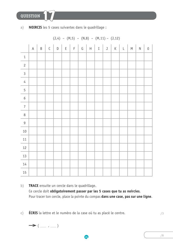 Exercice du questionnaire CEB 2019, page 69