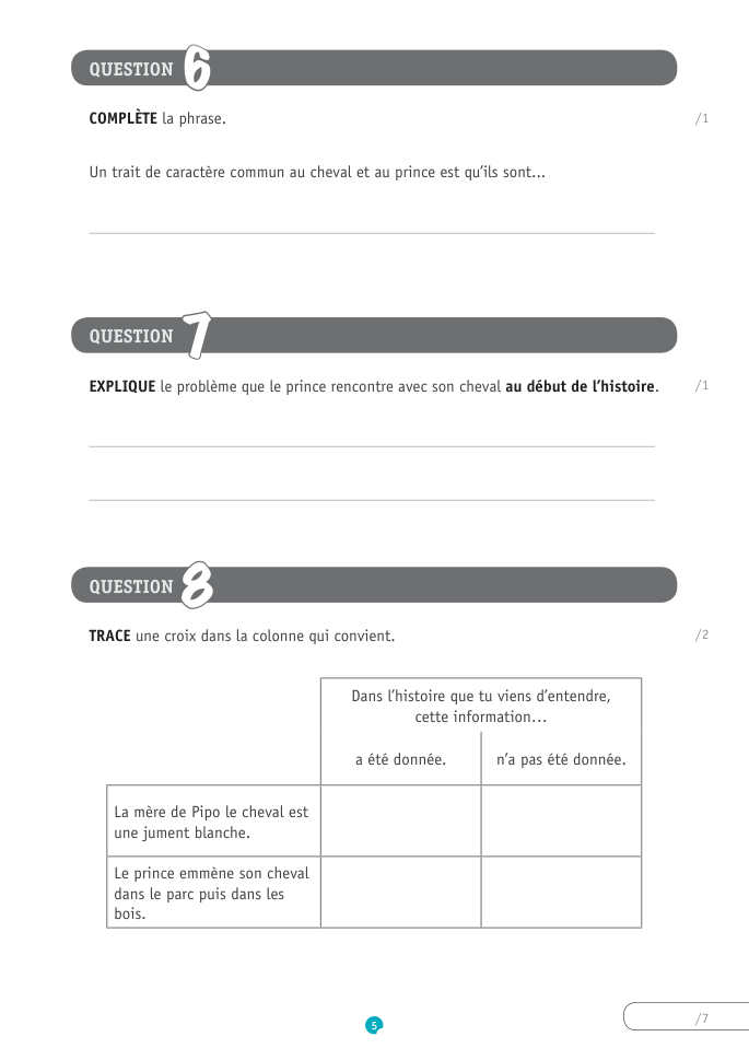 Exercice du questionnaire CEB 2019, page 93