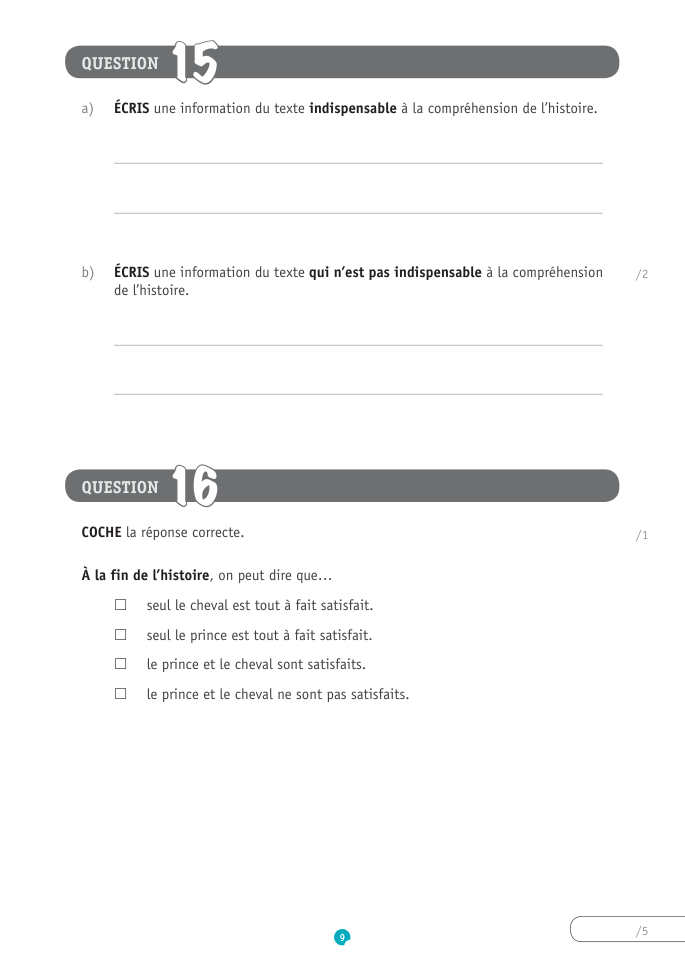 Exercice du questionnaire CEB 2019, page 97