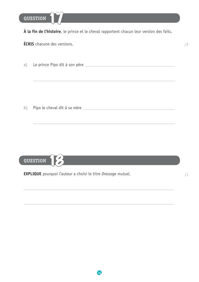 Exercice du questionnaire CEB 2019, page 98