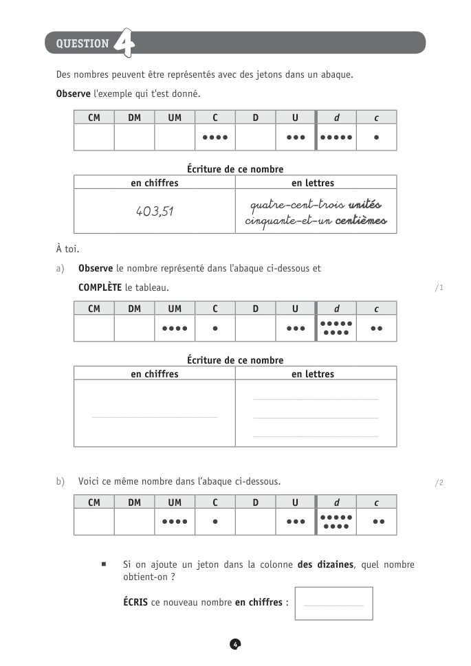 Exercice du questionnaire CEB 2021, page 116