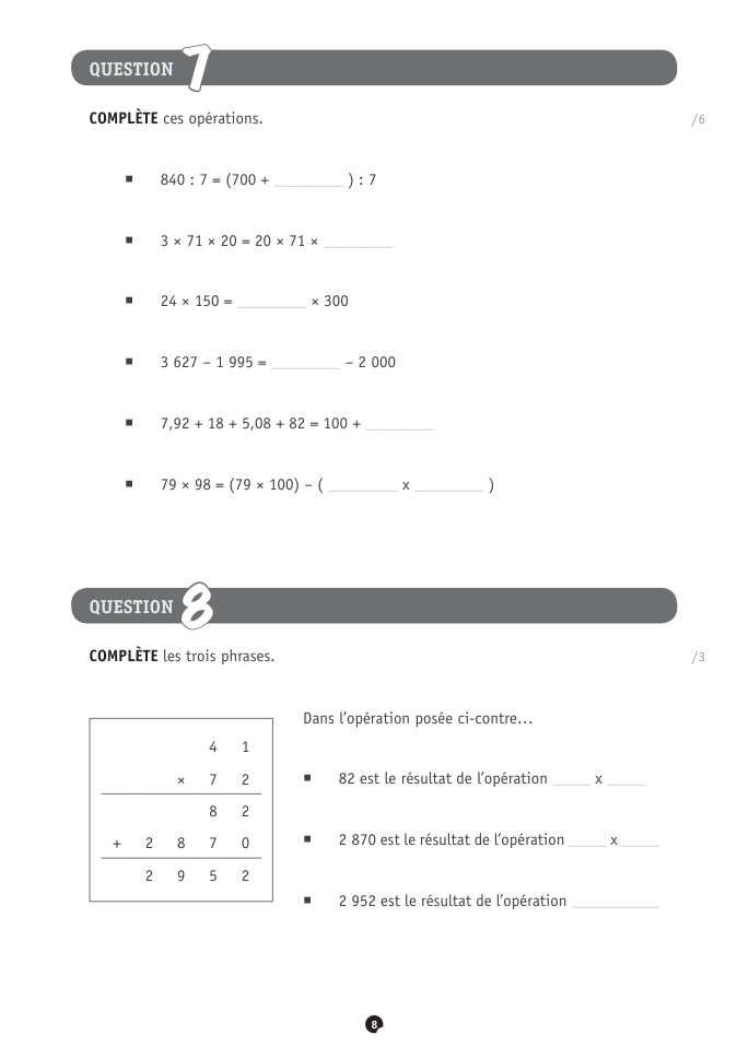 Exercice du questionnaire CEB 2021, page 120