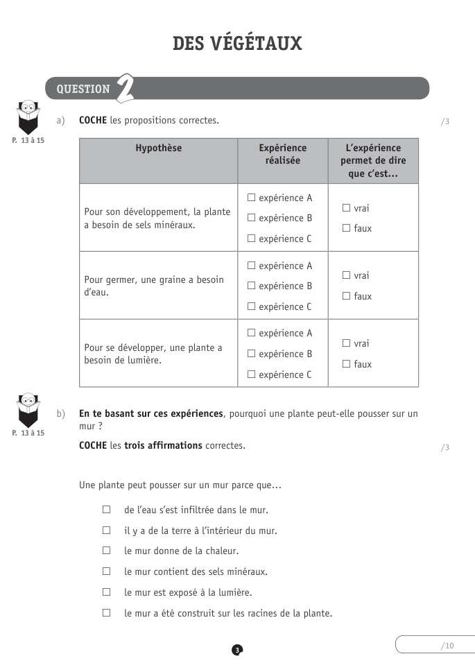 Exercice du questionnaire CEB 2021, page 135