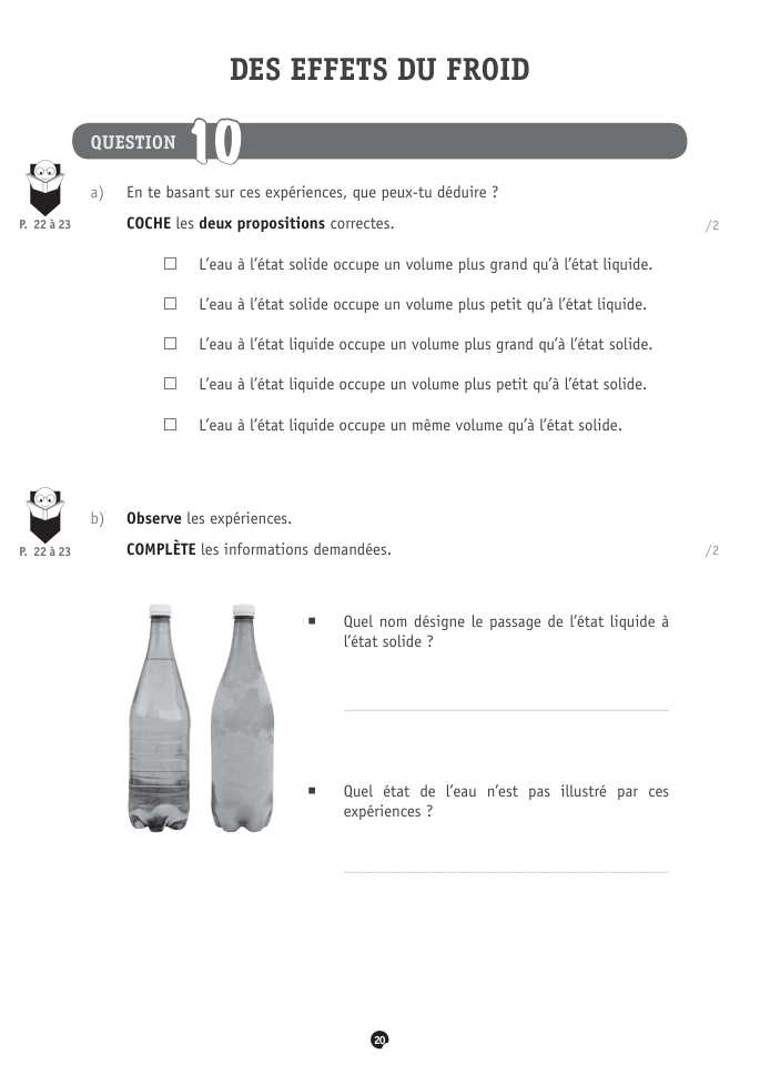 Exercice du questionnaire CEB 2021, page 152