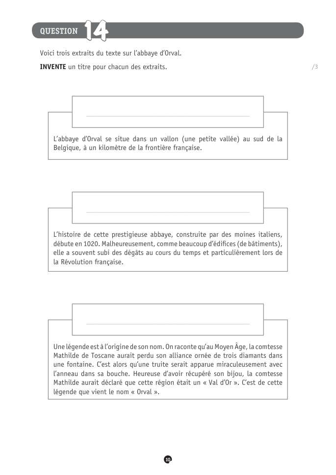 Exercice du questionnaire CEB 2021, page 46
