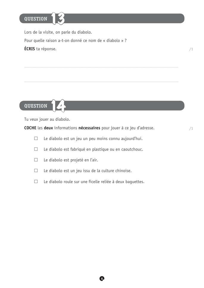 Exercice du questionnaire CEB 2021, page 6