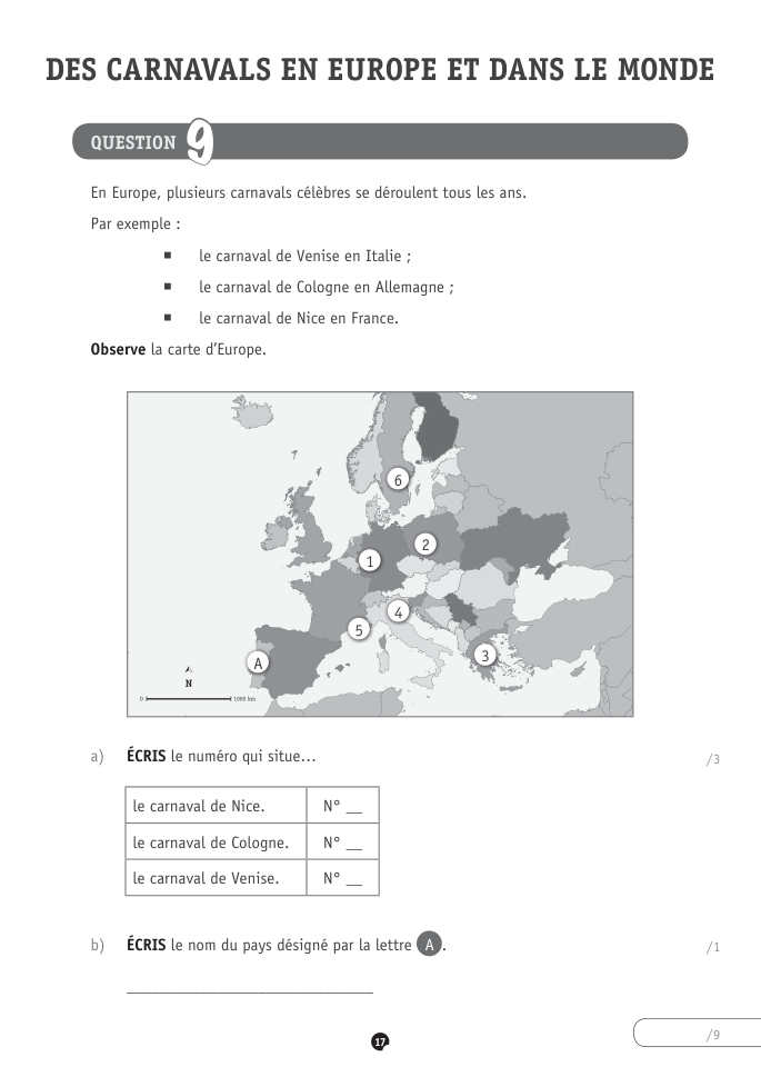 Exercice du questionnaire CEB 2021, page 69
