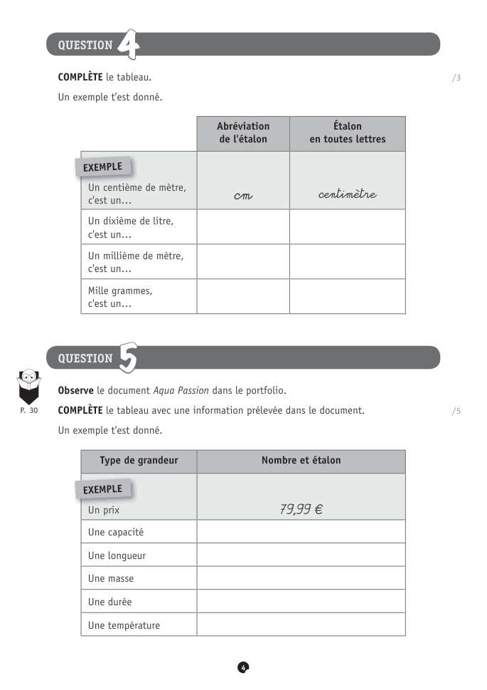 Exercice du questionnaire CEB 2021, page 80